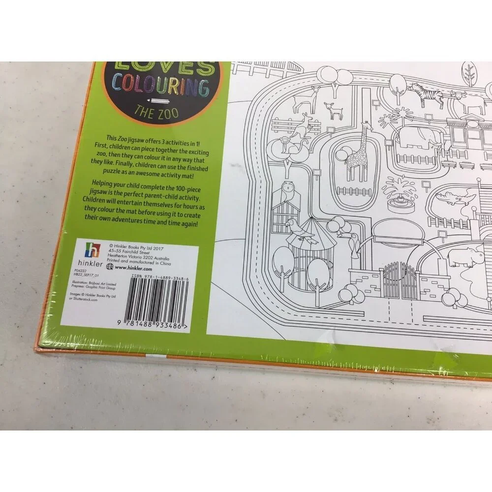 Zoo Puzzle 100 Piece Kaleidoscope Coloring Jigsaw NEW